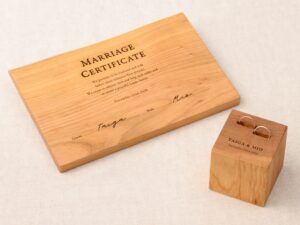 木の結婚証明書・リングピロー　ベストカラー