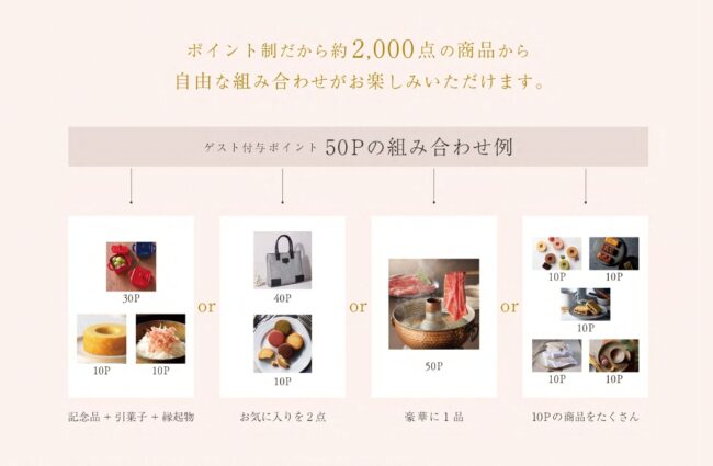 3品（引出物・引き菓子・縁起物）選べるカードギフト「ドルチェデュオカードギフト」2-2